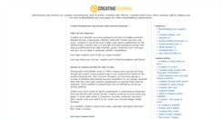 Desktop Screenshot of creatinejournal.com